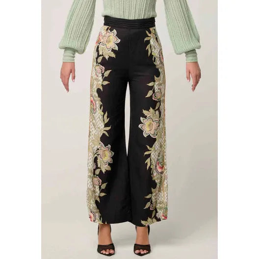Once Was Merida Linen Viscose Pant - Mariposa Nero