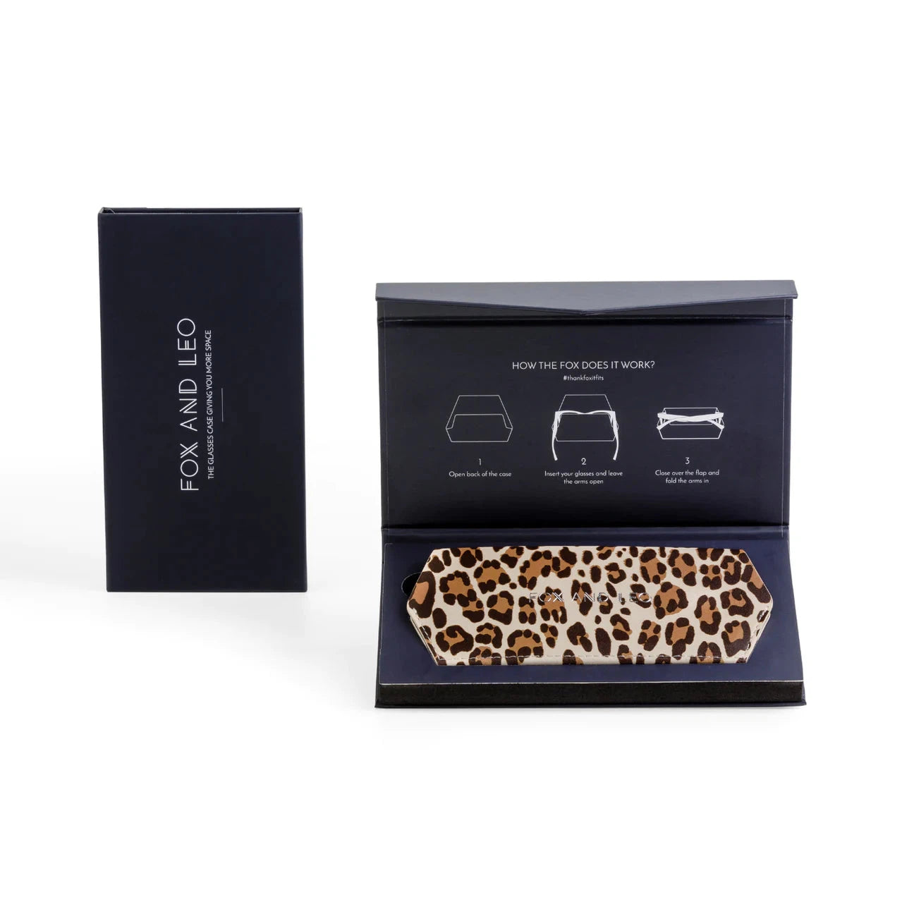 Fox and Leo Glasses Case - Leopard