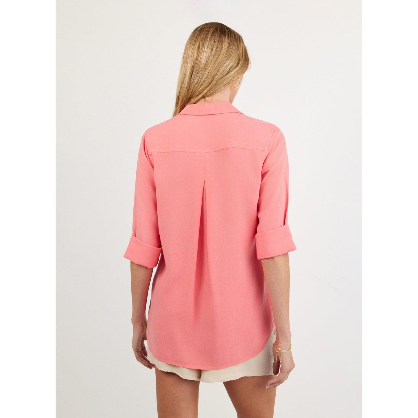 Bella Dahl Shirt Tail Button Down - Wild Coral Bella Dahl Pisces Boutique