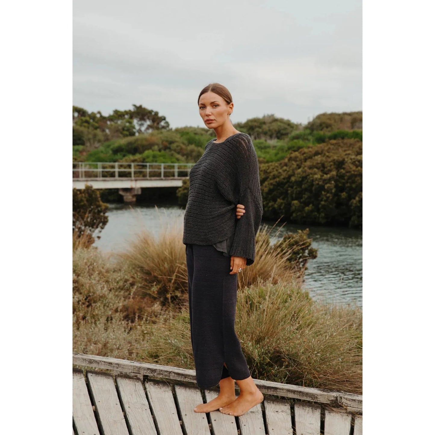 Talamaya Coast to Coast Pullover - Black Sand
