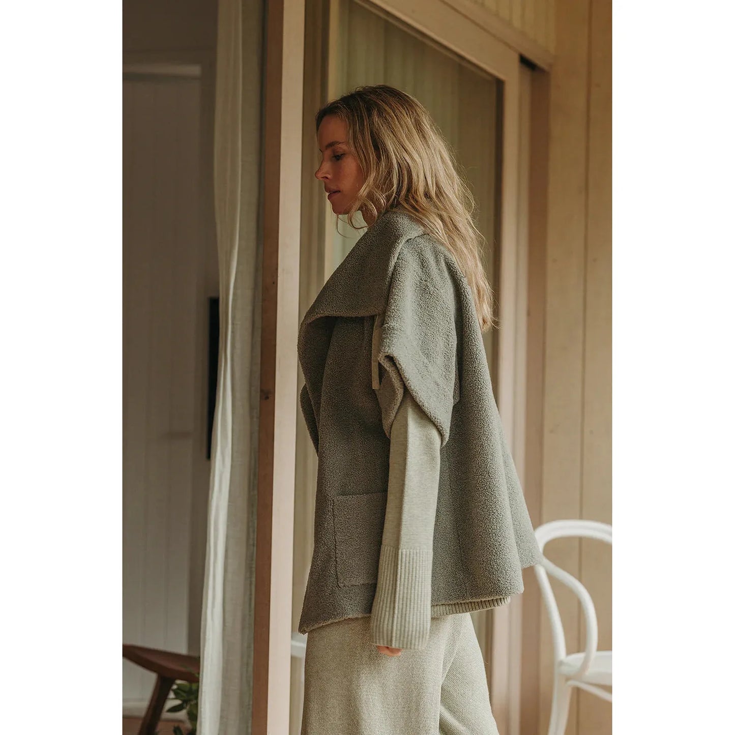 Talamaya Sherpa cuddle Coat - Acacia