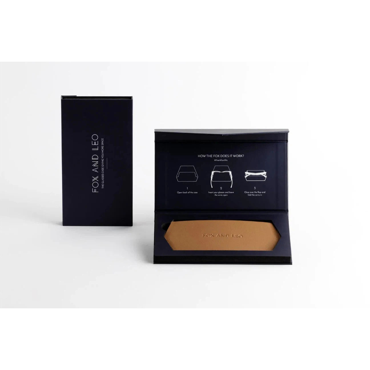 Fox and Leo Glasses Case - Tan