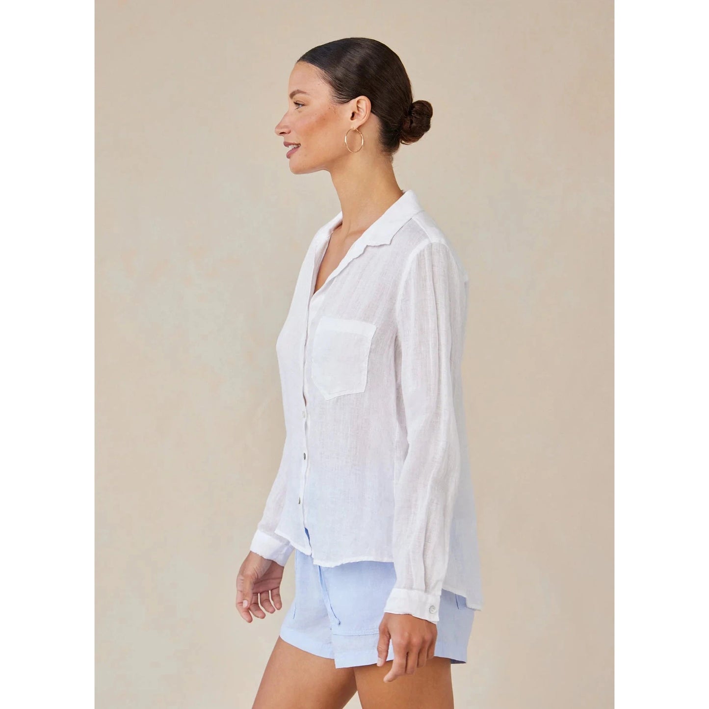 Bella Dahl Pocket Button Down - White