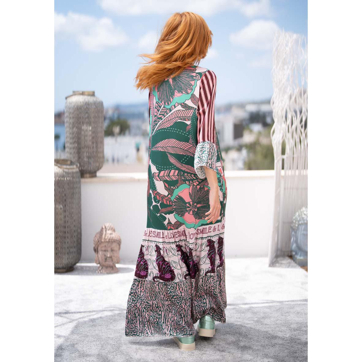 Miss GoodLife Maxi Dress Love and Leafs - Multi