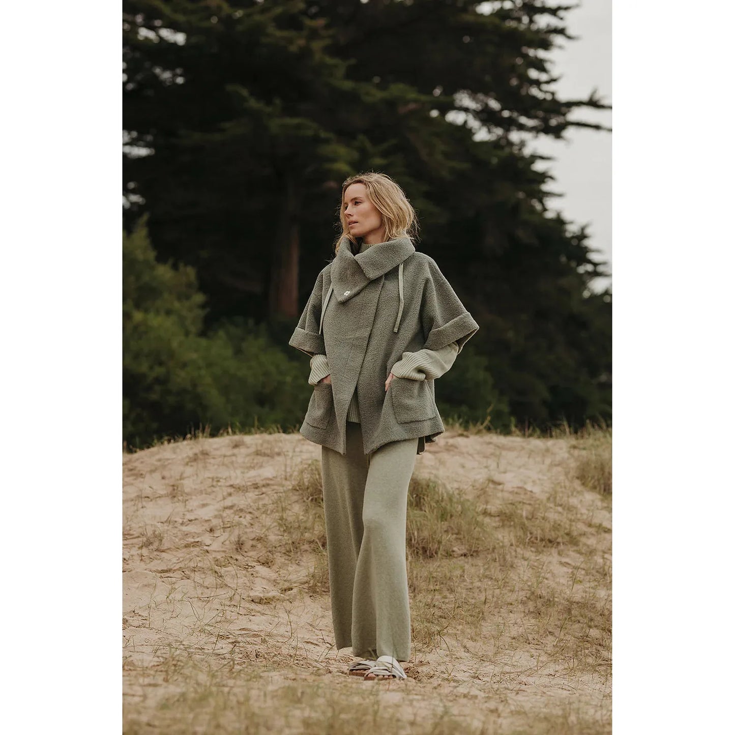 Talamaya Sherpa cuddle Coat - Acacia