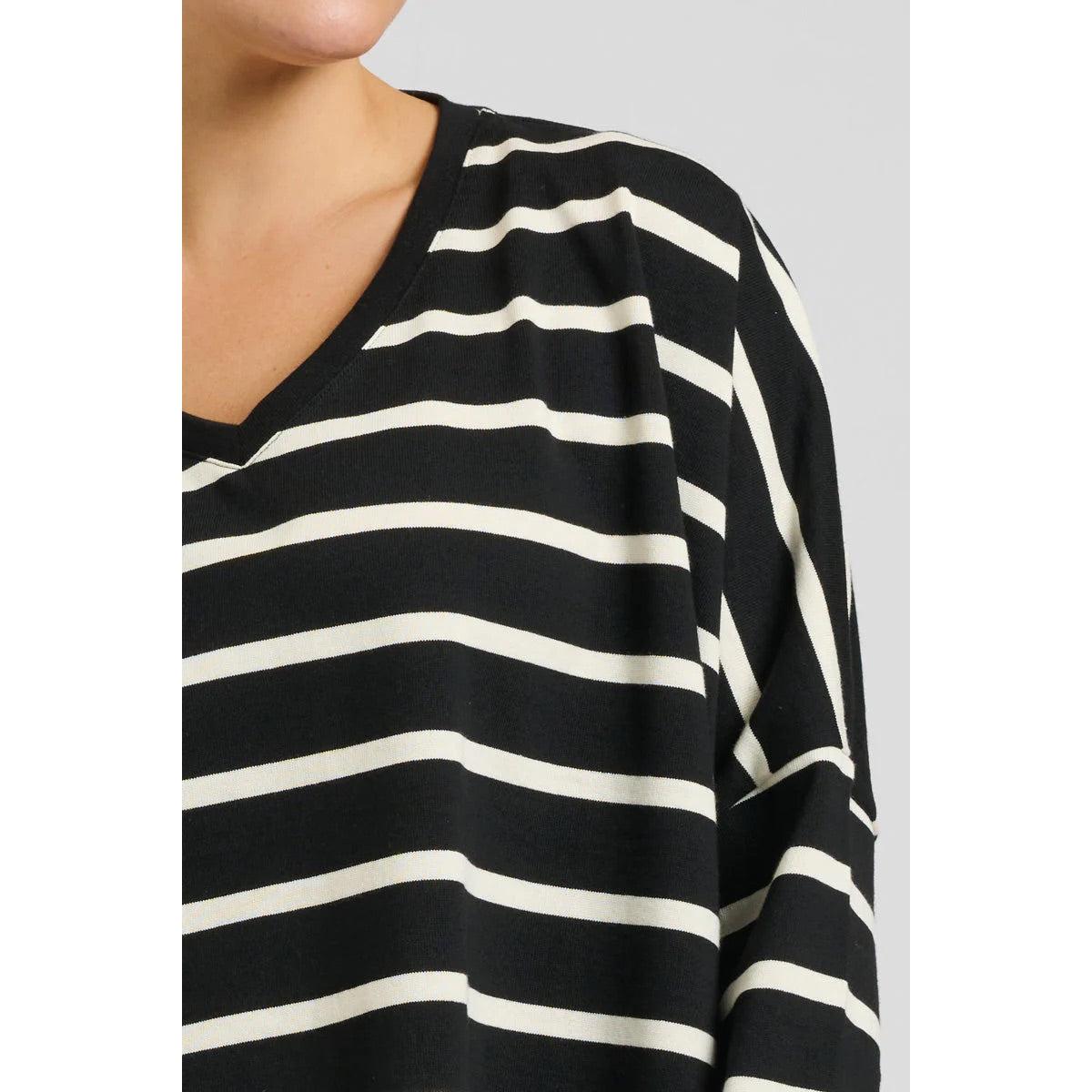 EST 1971 Breton Cotton L/S Top - Black & White