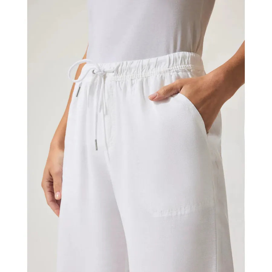 Splendid Angie Crop Wide Leg - White