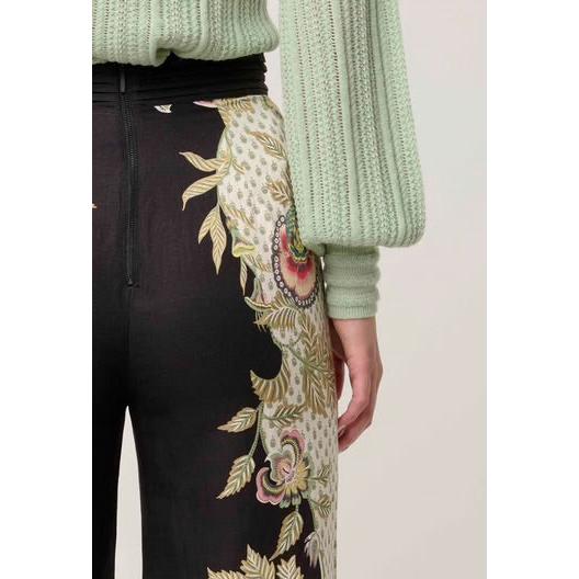 Once Was Merida Linen Viscose Pant - Mariposa Nero
