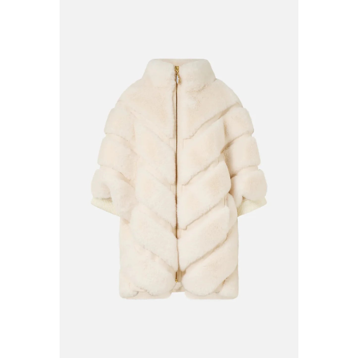 Camilla Faux fur Short Sleeve Slouch Jacket - Tiled In Time