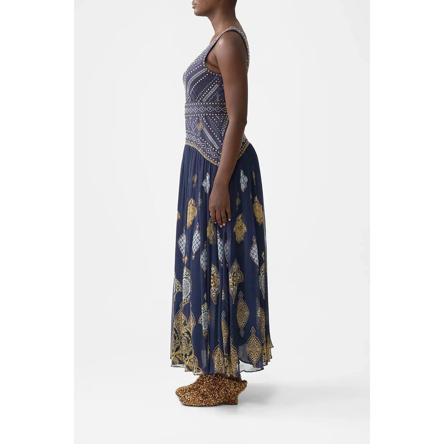 Camilla Jersey Tank Dress With Contrast Skirt - The Imperial Gate Camilla Pisces Boutique