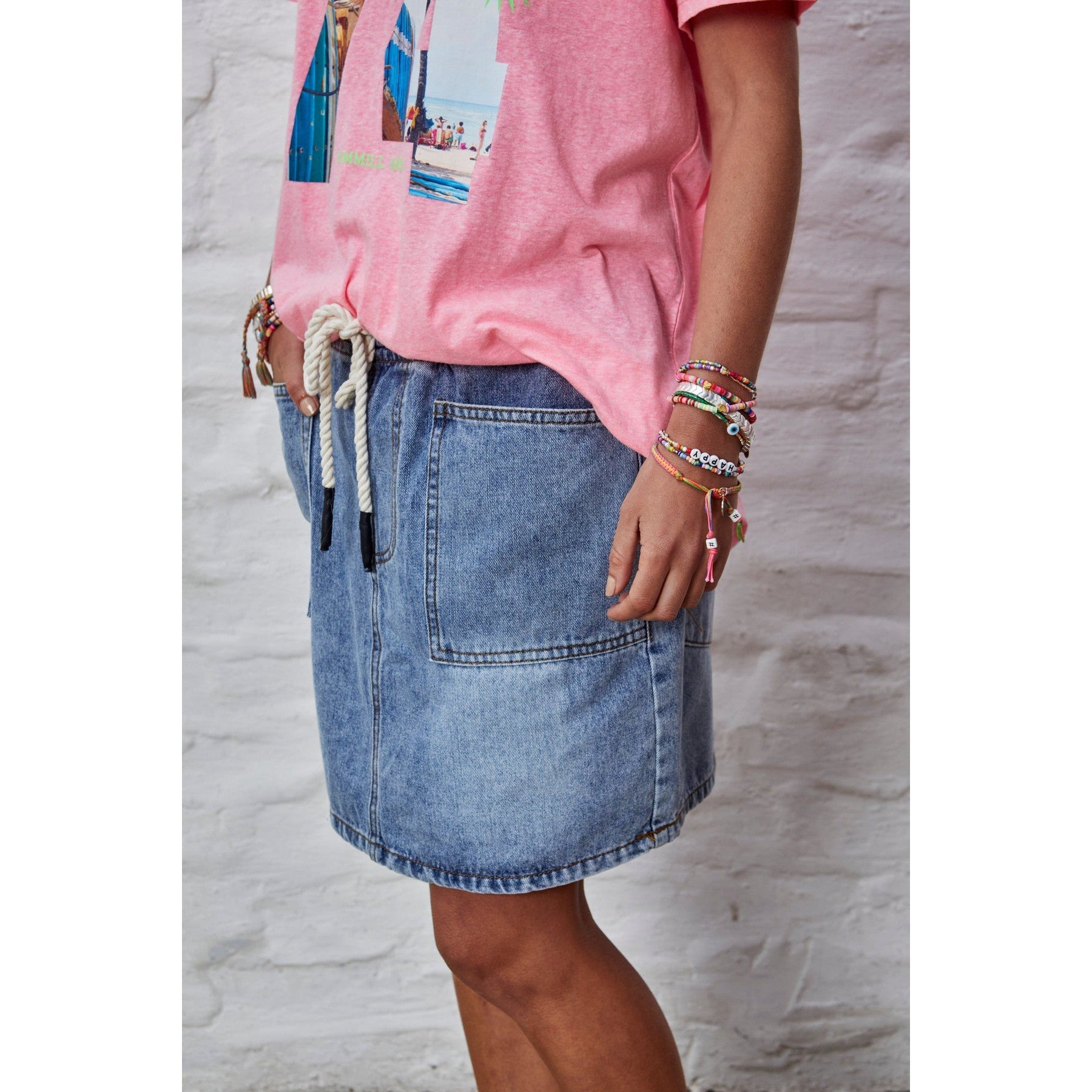 Hammill & Co Denim Skirt - Stonewash Denim