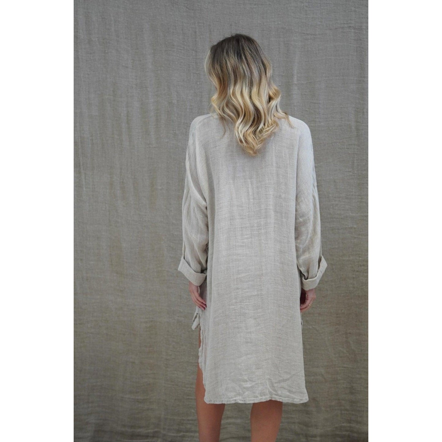 Linens Unlimited Giana Shirt Dress - Natural