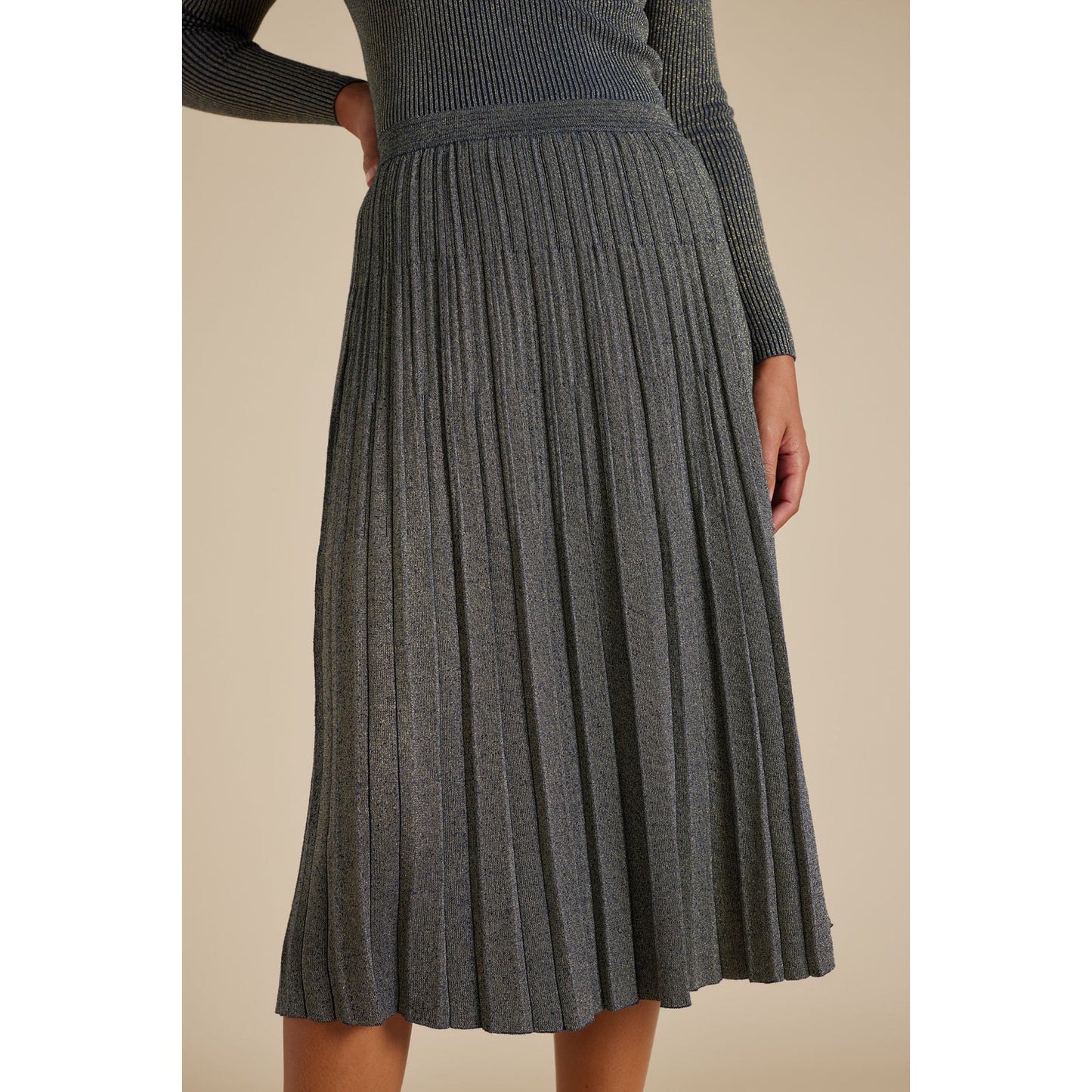 Alessandra Lexi Skirt Lurex - Navy