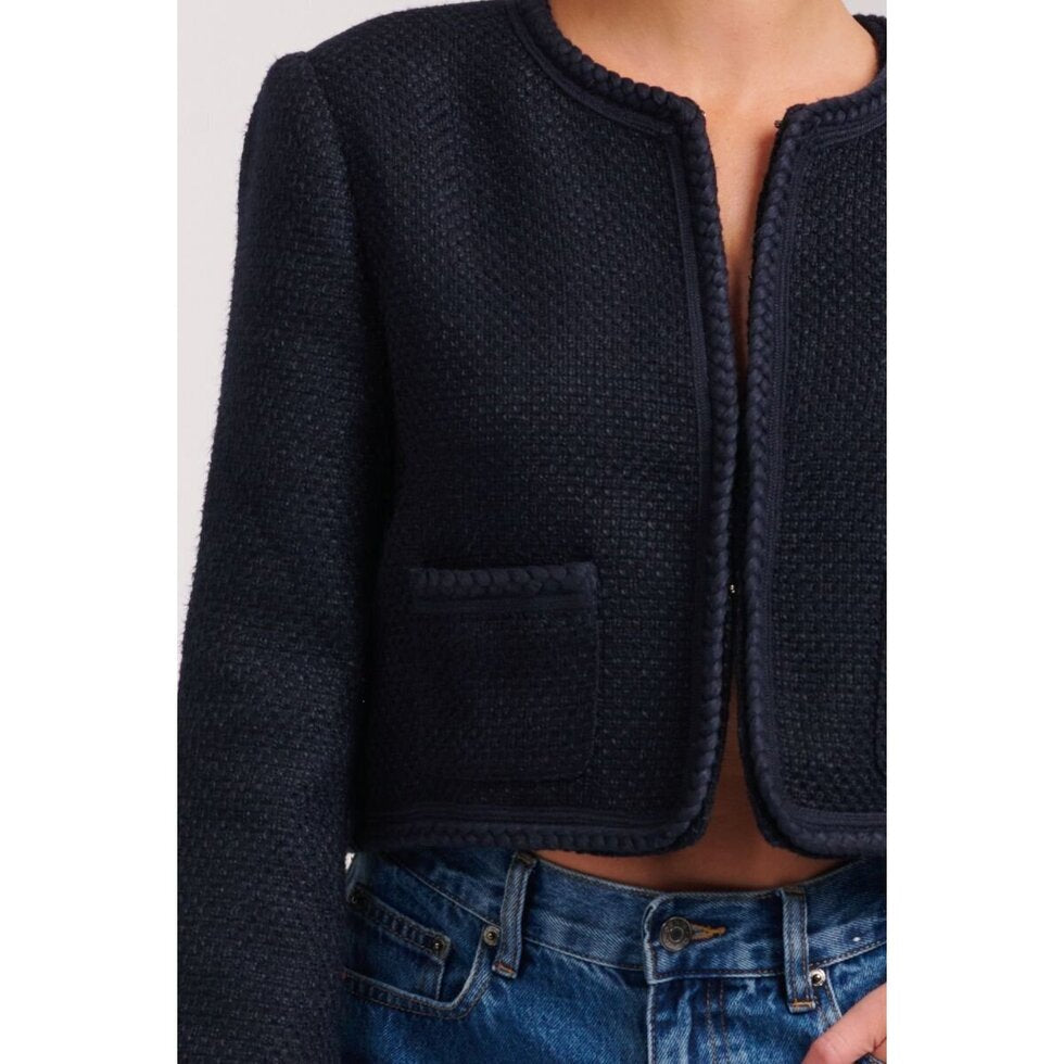 Shirty The Audrey Boucle Jacket - French Navy Shirty Pisces Boutique