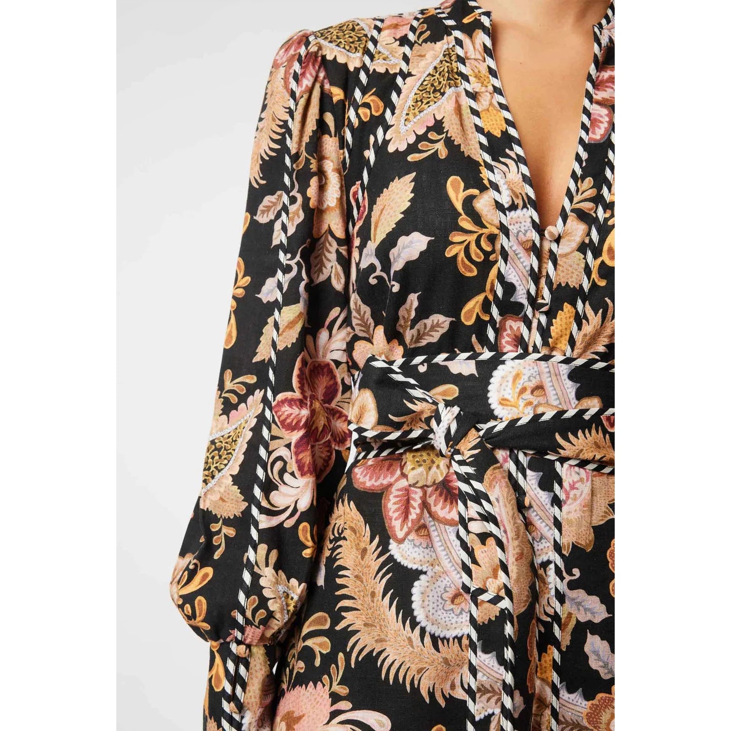 Once Was Nova Linen Viscose Dress - Dragon Flower