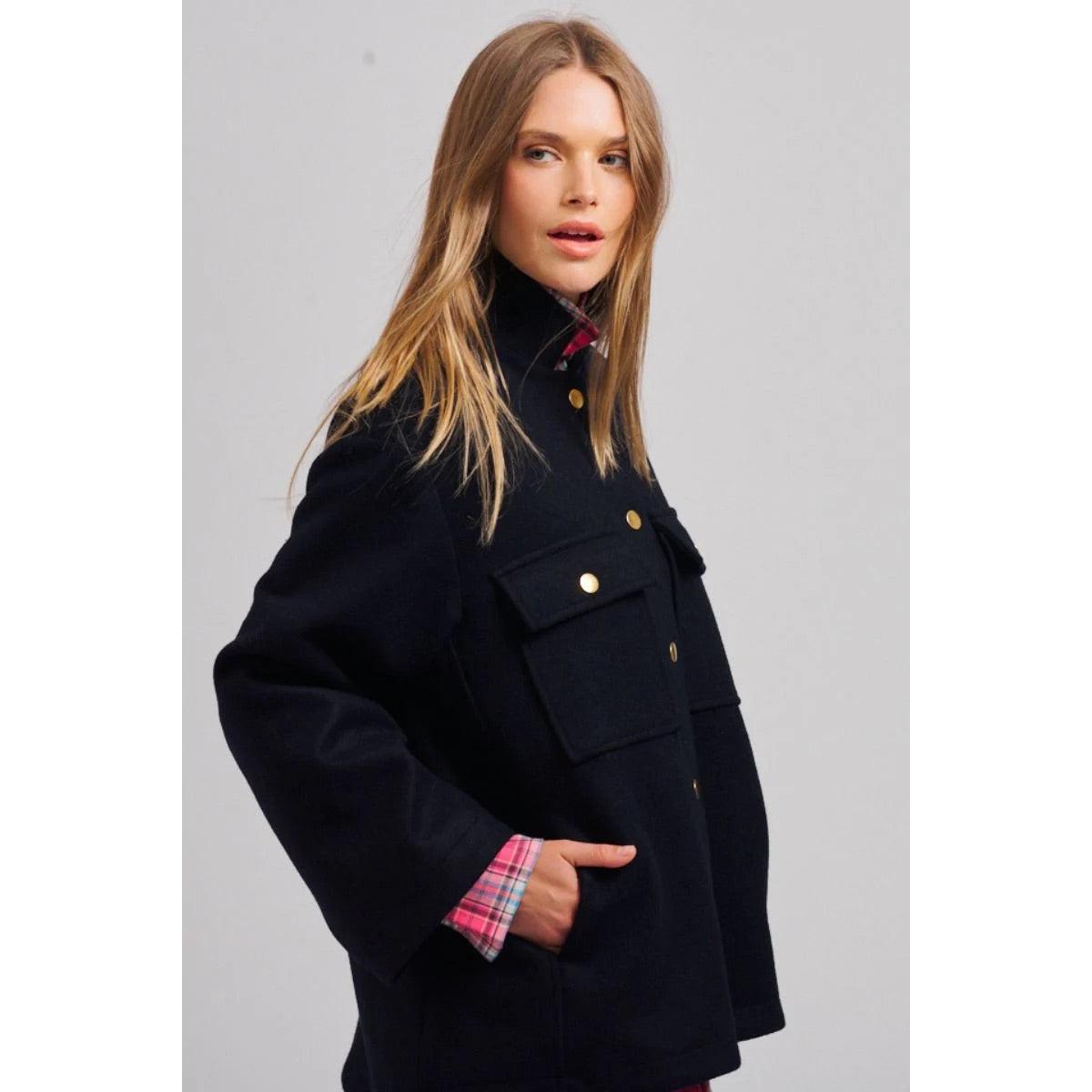 Shirty The Allegra Relaxed Wool Blend Jacket - French Navy