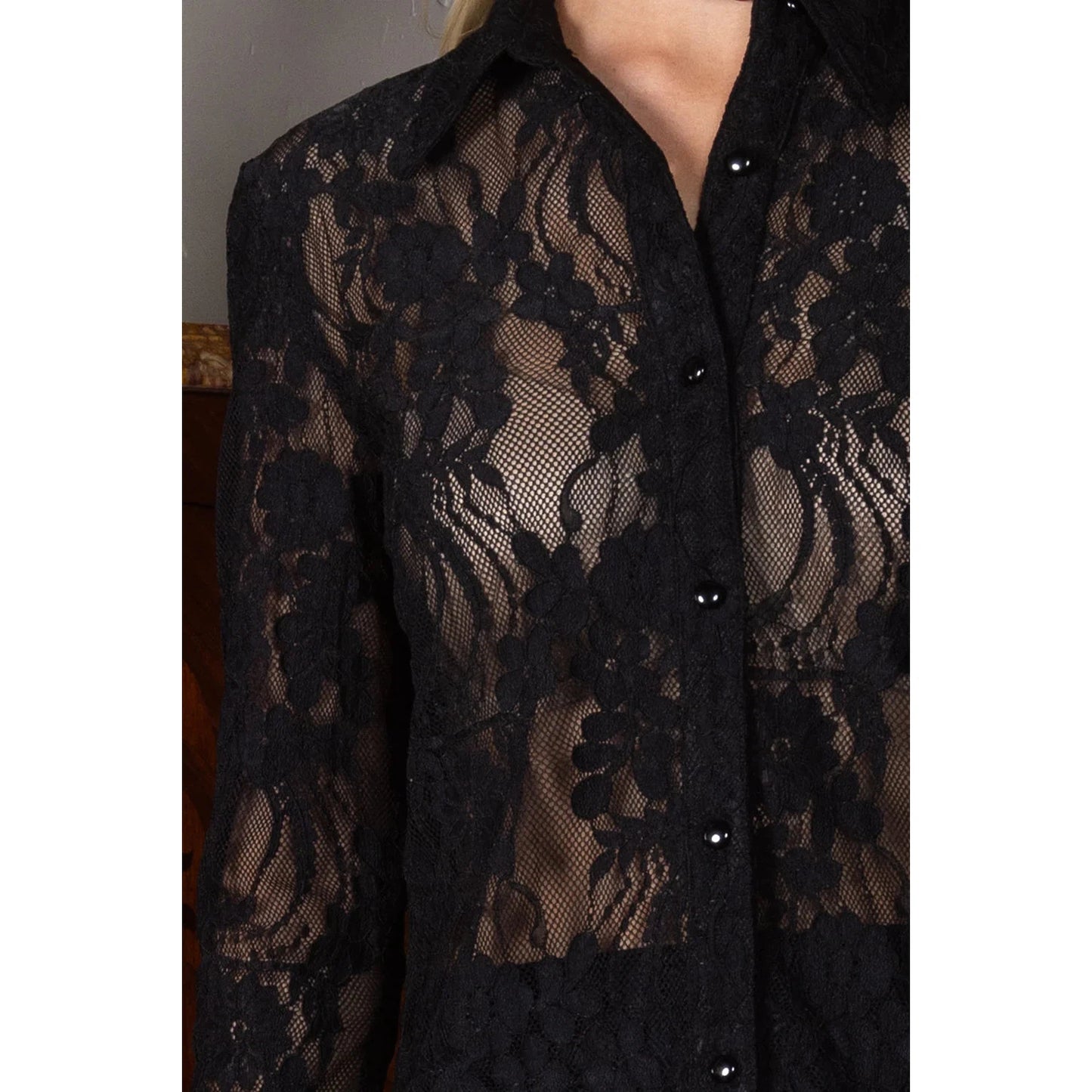 Joey Lace Body Shirt - Black Joey the Label Pisces Boutique