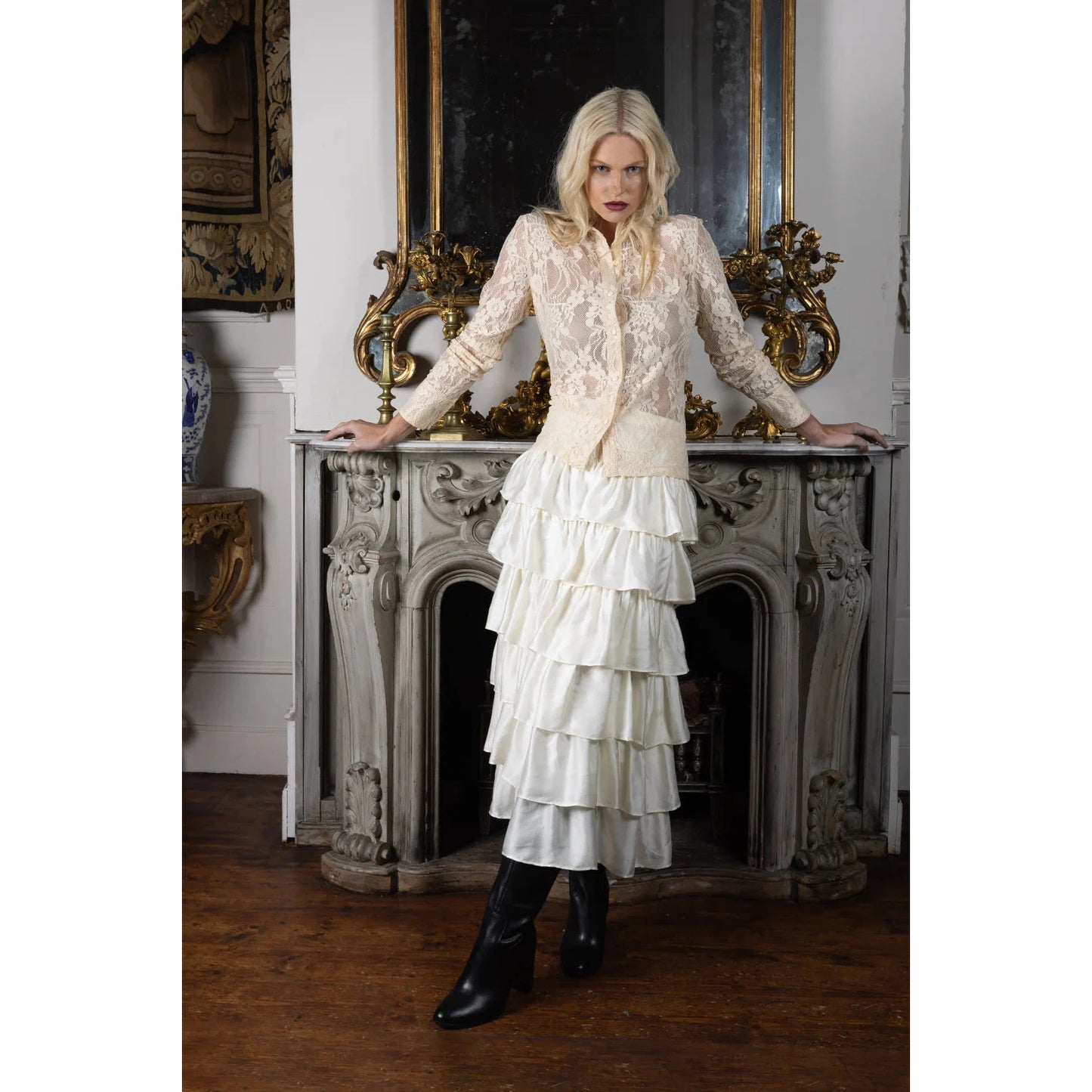Joey Lace Body Shirt - Vanilla Joey the Label Pisces Boutique
