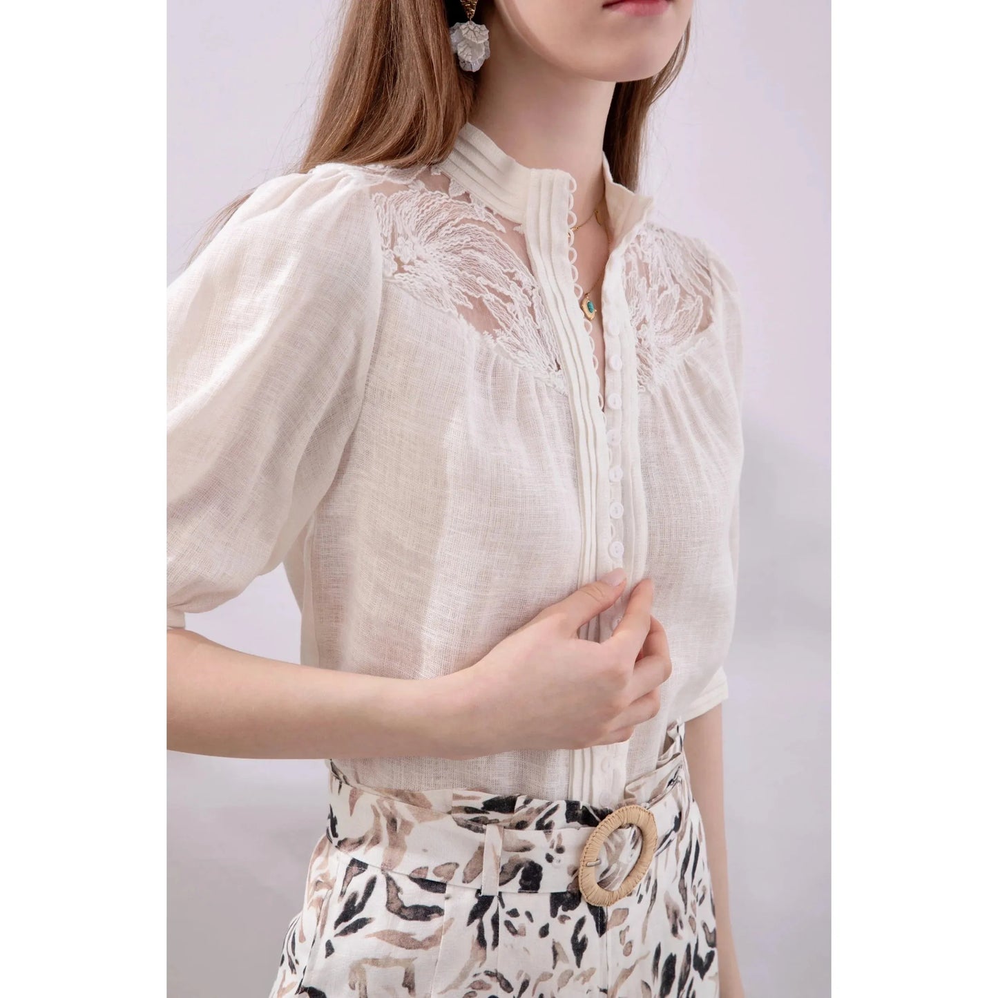 GDS Ila Lace Blouse - White
