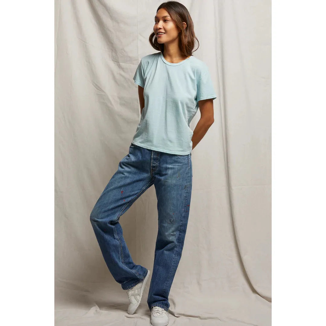 Perfect White Tee Harley Boxy Crew - Iced Aqua