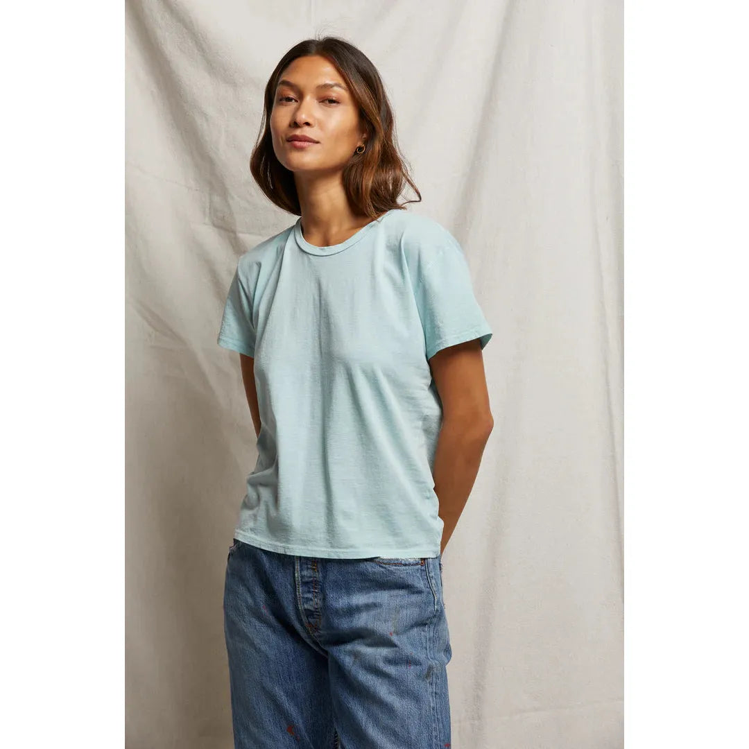 Perfect White Tee Harley Boxy Crew - Iced Aqua