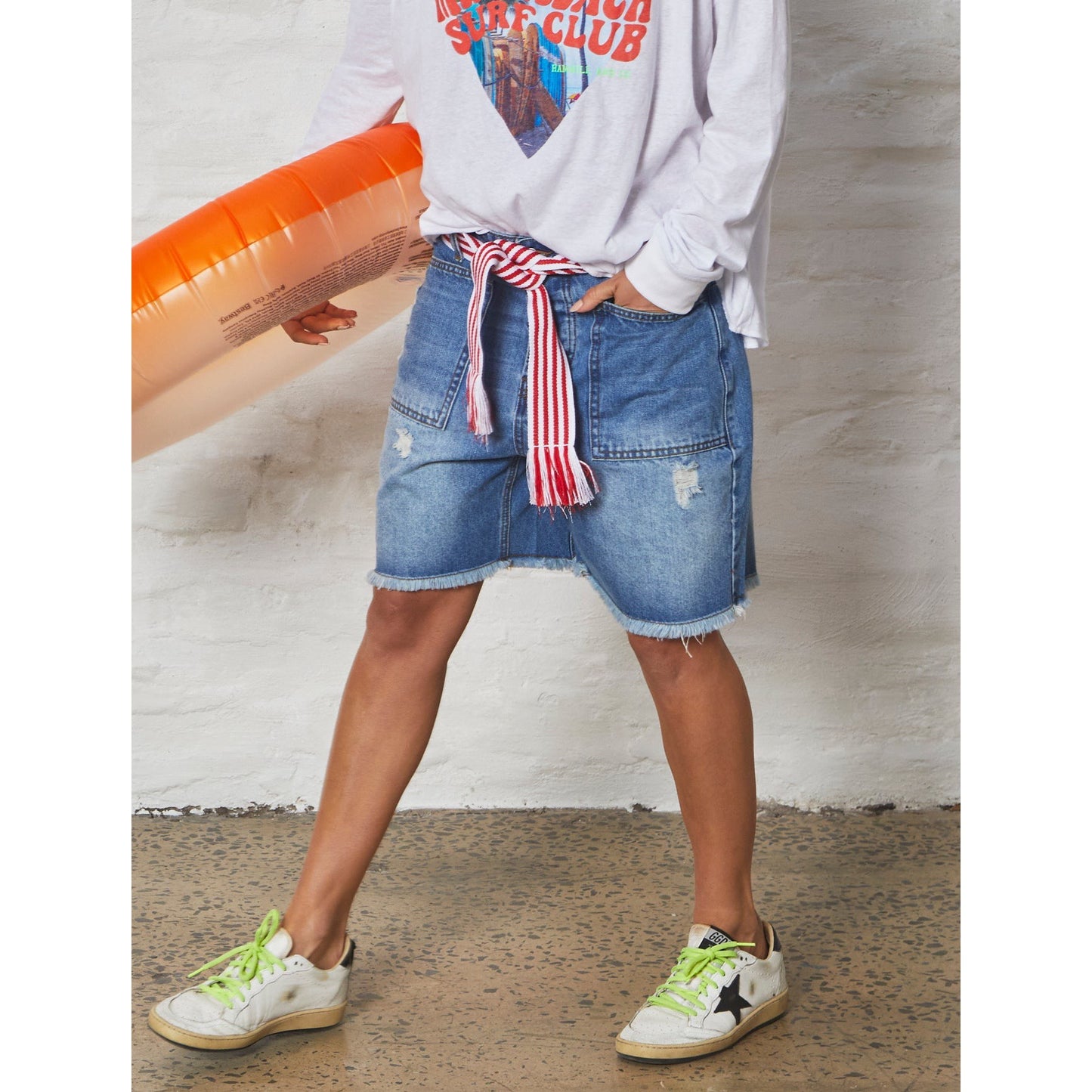 Hammill & Co Frayed Denim Carpenter Short