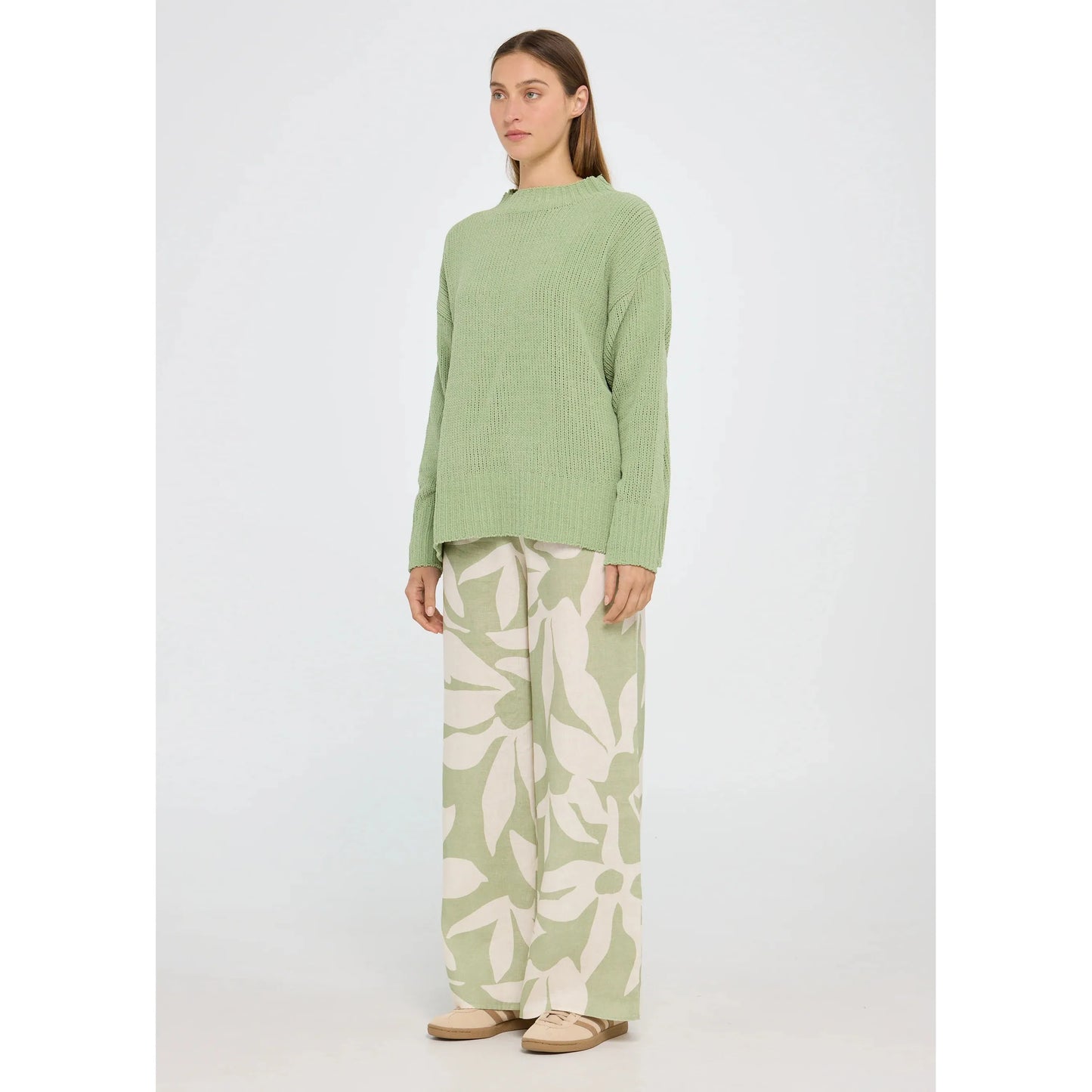 Pippa Clover Sweater - Sage