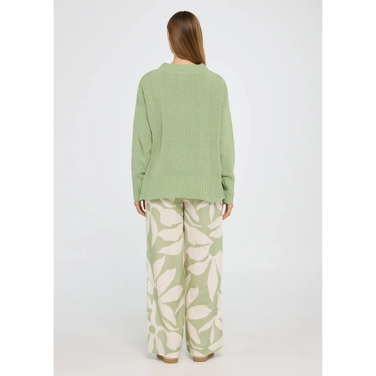 Pippa Clover Sweater - Sage