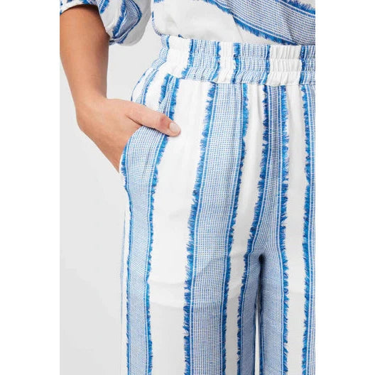 Once Was Positano Viscose Pant - Sorrento Stripe
