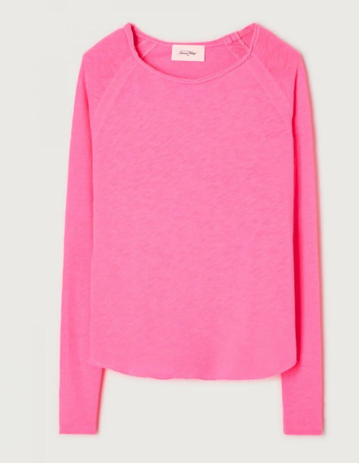 American Vintage Son31G T Shirt - Fluro Acid Pink