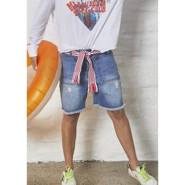 Hammill & Co Frayed Denim Carpenter Short