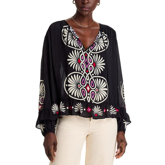 Johnny Was Madelyn Ruffled Blouse - Siera  Johnny Was Pisces Boutique