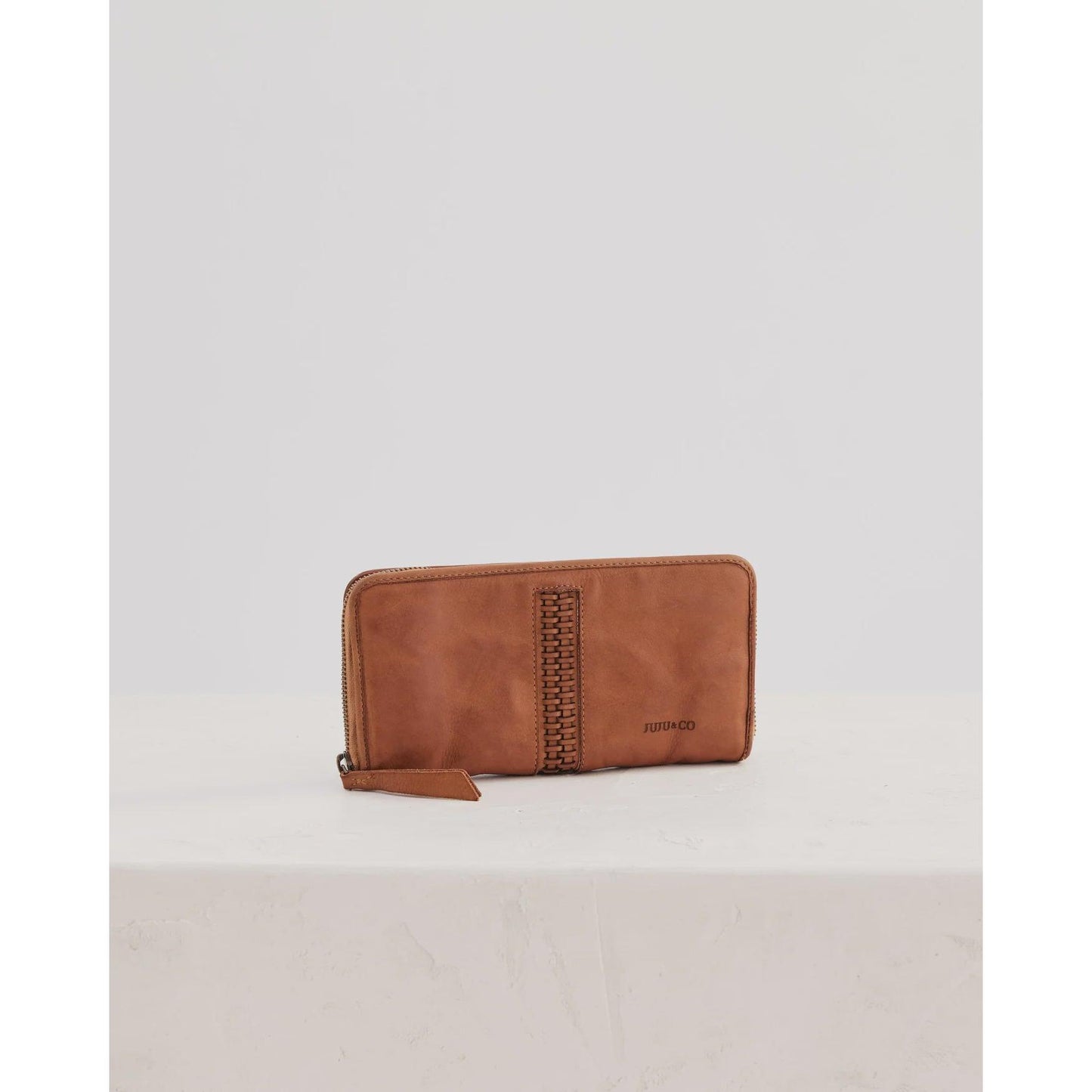 JuJu & Co Braid Wallet - Tan