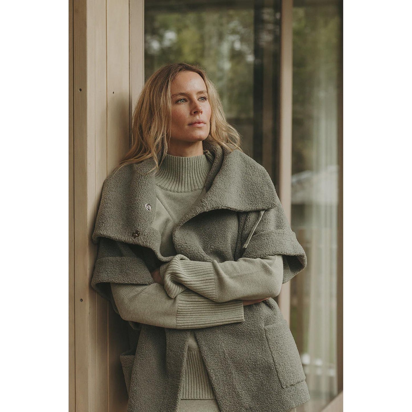 Talamaya Sherpa cuddle Coat - Acacia