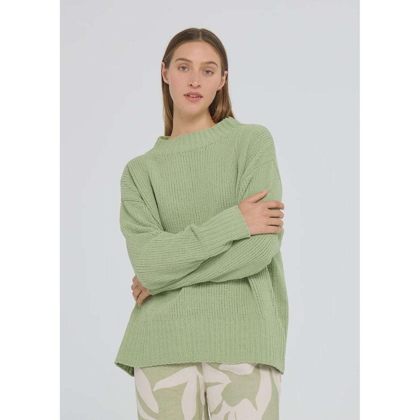 Pippa Clover Sweater - Sage