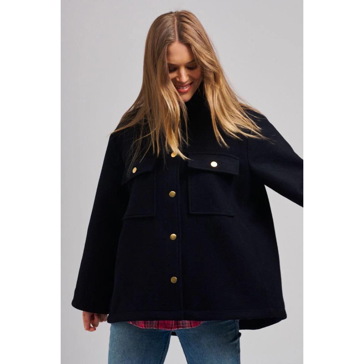 Shirty The Allegra Relaxed Wool Blend Jacket - French Navy