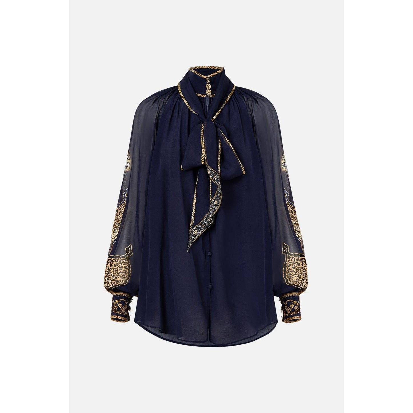 CamillaDetachable Pussy Bow Raglan Blouse - The Imperial Gate Camilla Pisces Boutique