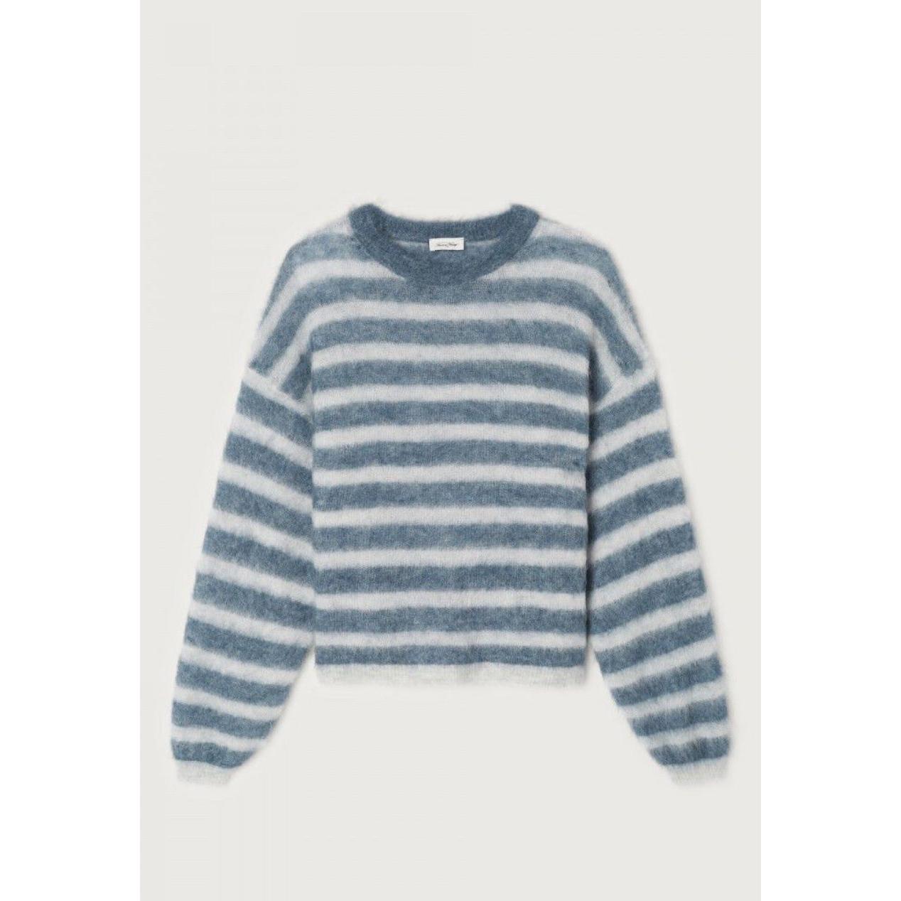 American Vintage Nen18c Neny Bay Stripe Jumper - Polar Menage