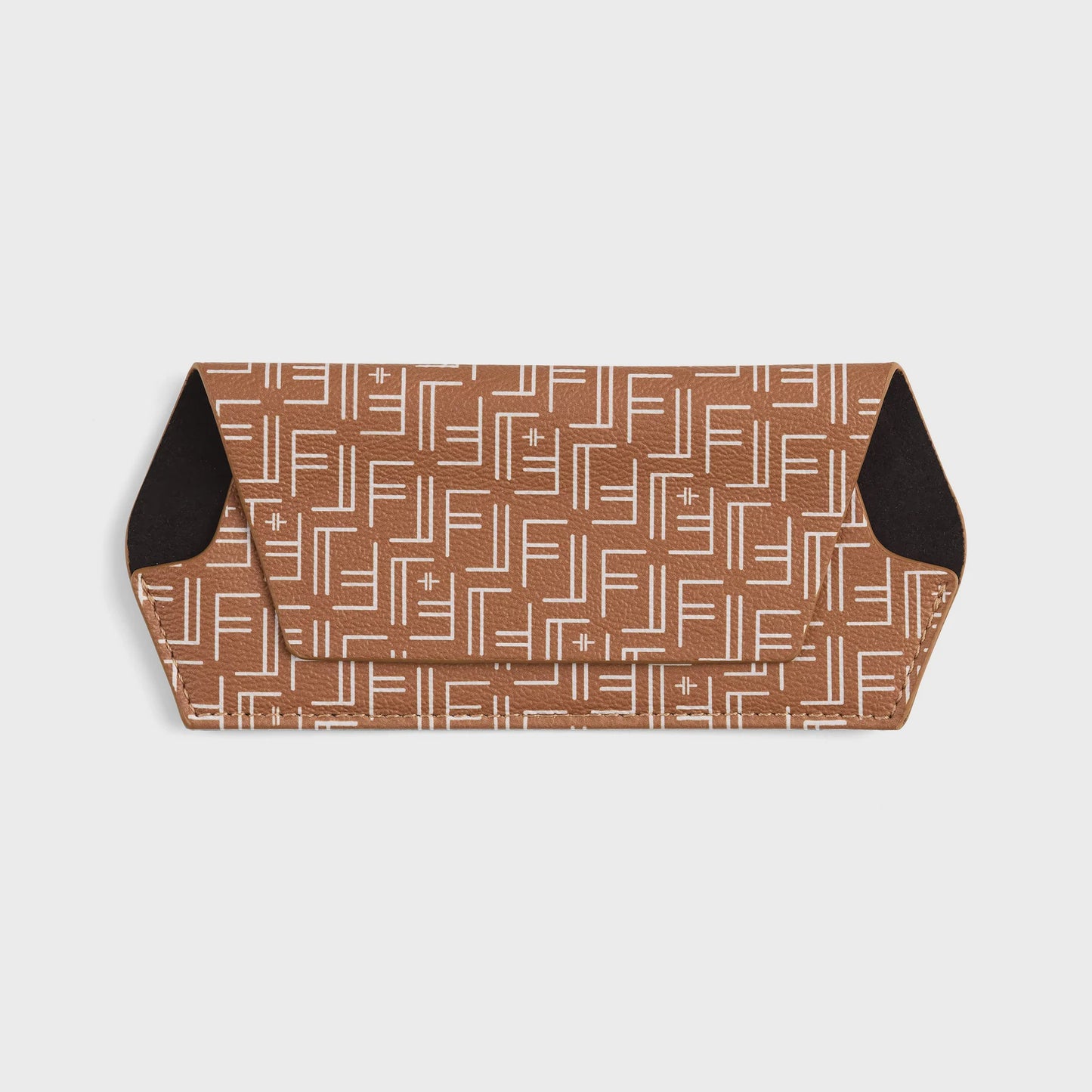 Fox and Leo Glasses Case - Vegan tan Print
