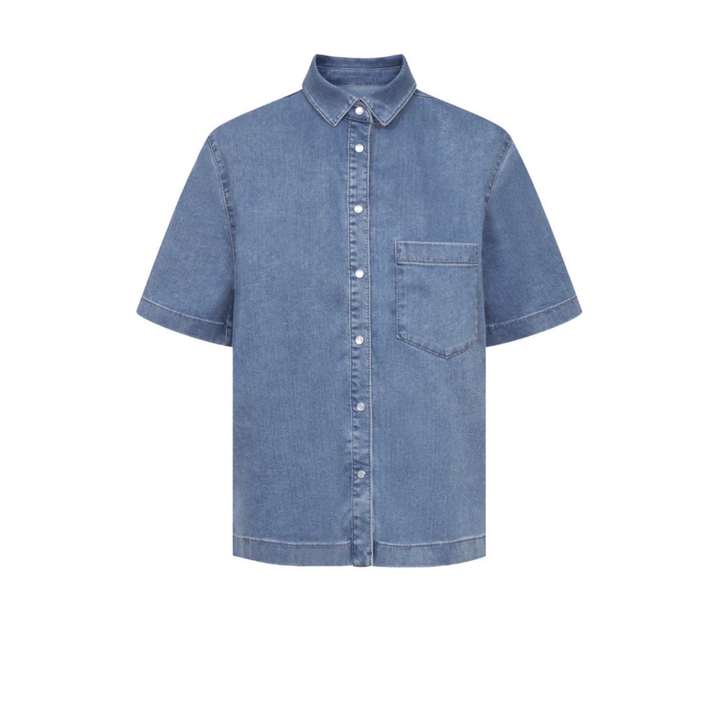 Raffaello Rossi Giullette Soft Super Denim Shirt - Blue