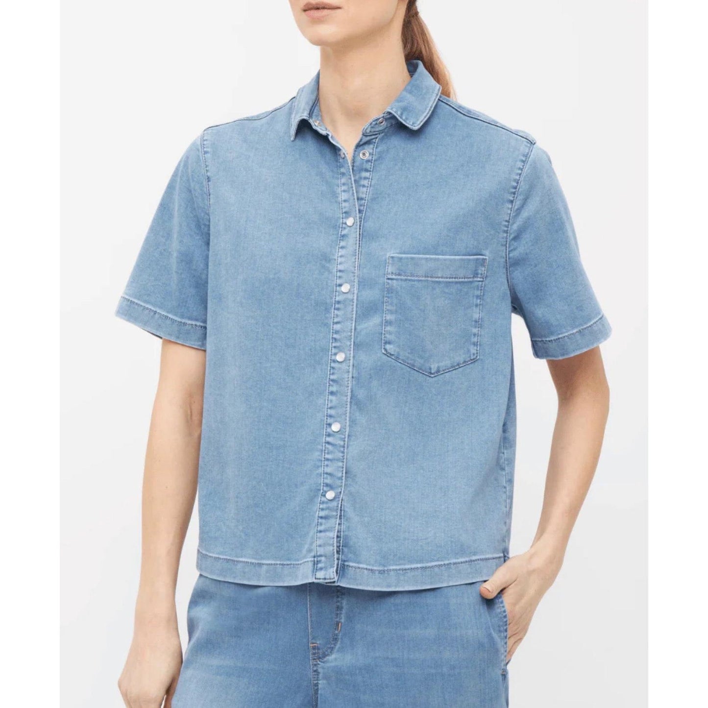 Raffaello Rossi Giullette Soft Super Denim Shirt - Blue
