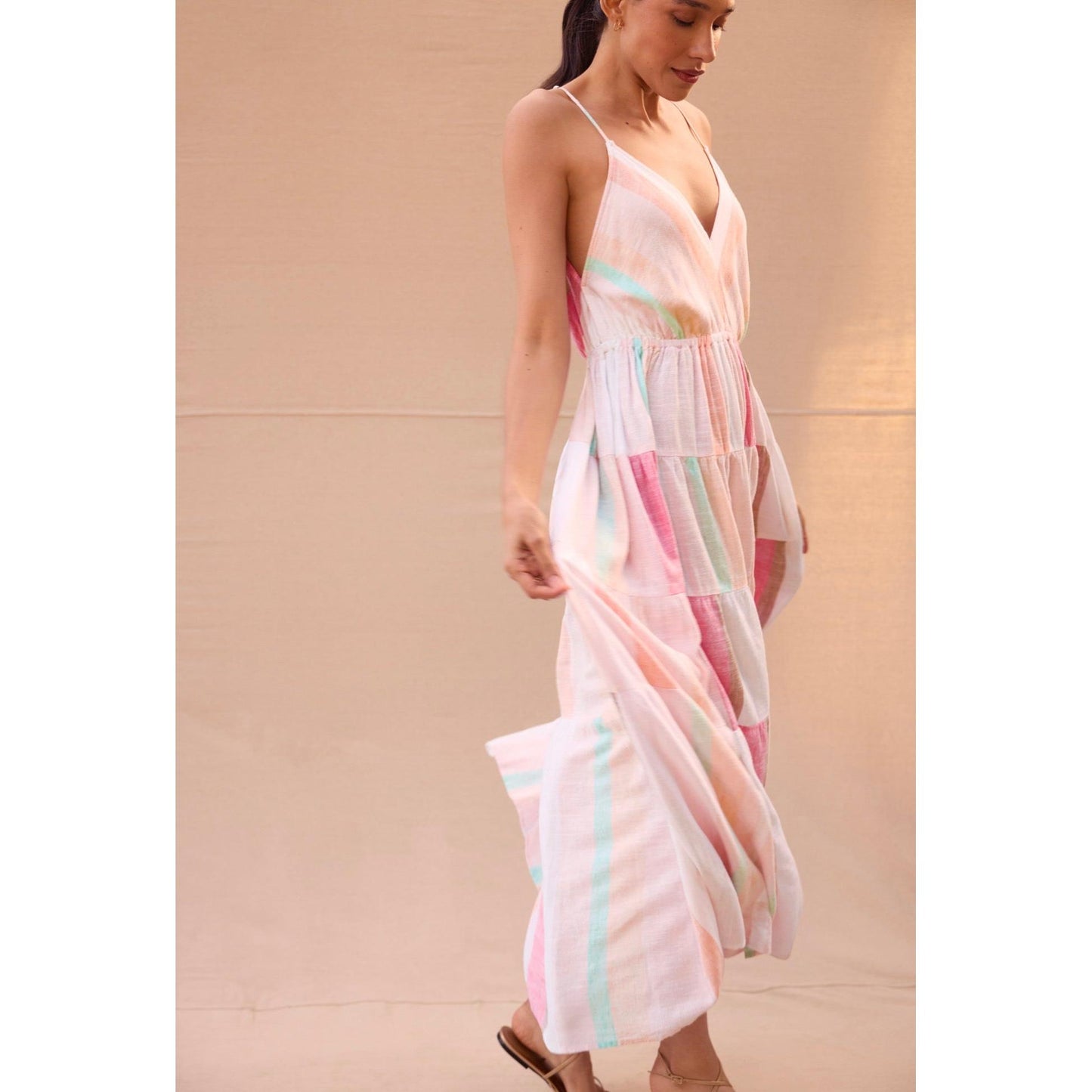 Splendid Audriana Dress - Carnation Multi Stripe