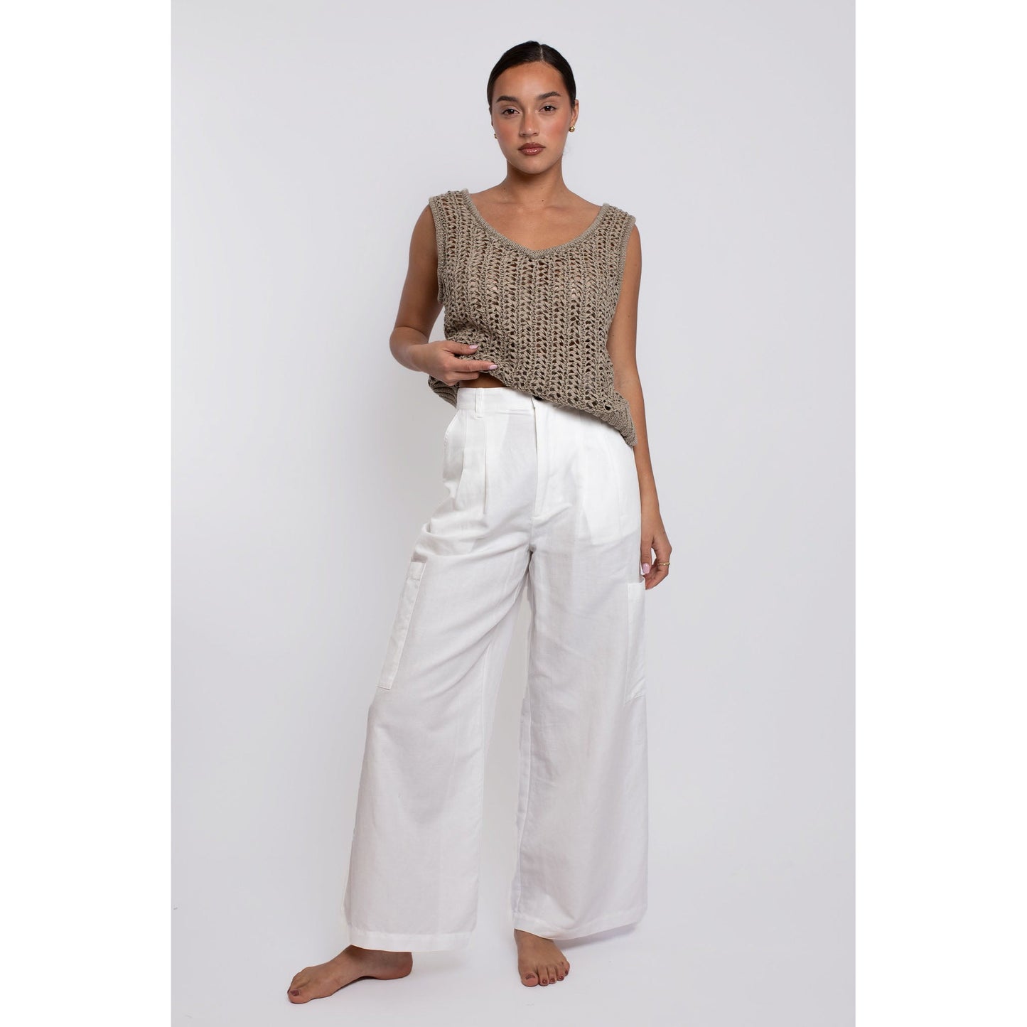Vaenn Montague Crotchet Tank - Iced Coffee