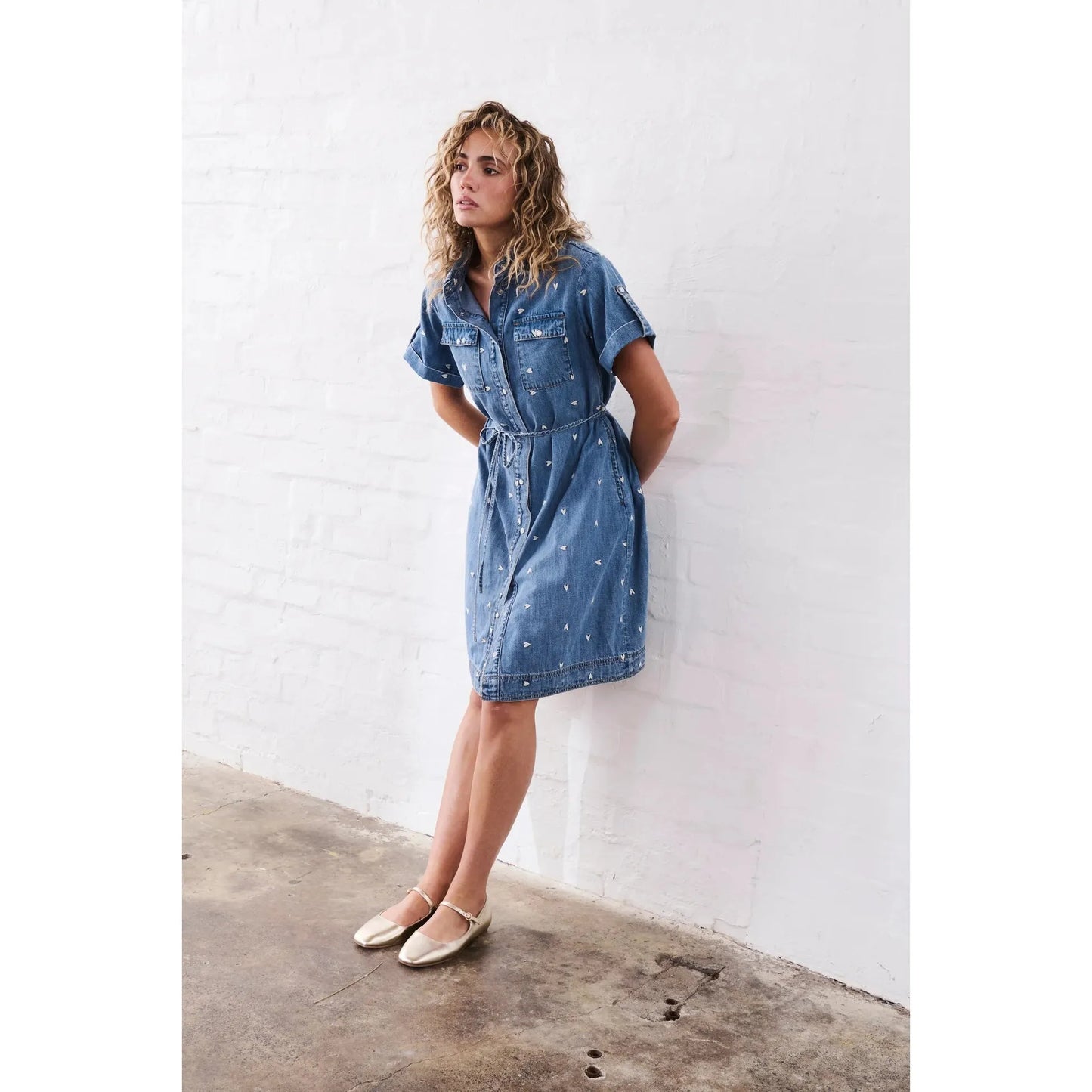 Kireina Simone Dress Heart - 70s Blue PRE ORDER FOR END SEPTEMBER Kireina Pisces Boutique