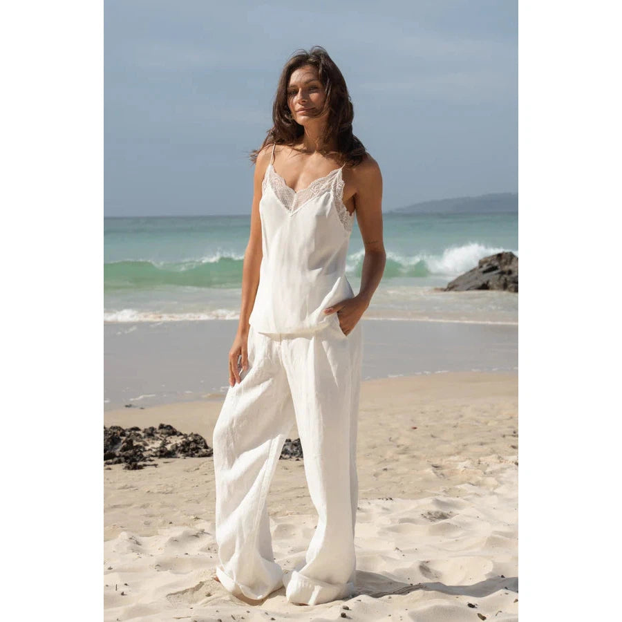 Lilly Pilly Frankie Silk Cami - Ivory