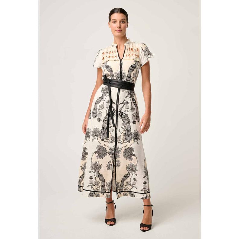 Once Was Xanthia Diamond Smock Dress - Imperial Stone