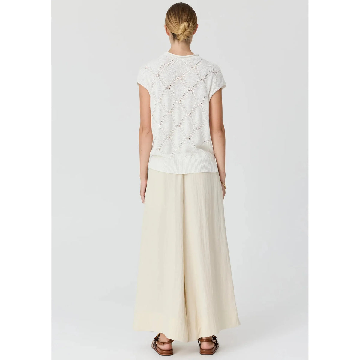 POL Rosin Pointelle Tee - White POL Pisces Boutique