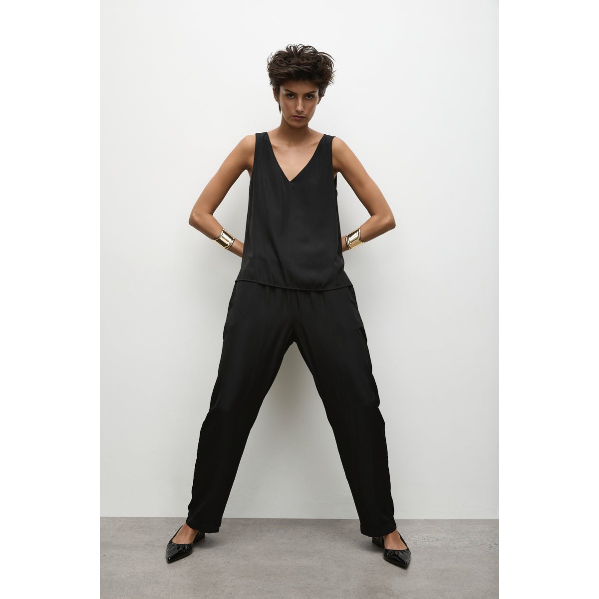 Mela Purdie Audrey Tank - Black Mela Purdie Pisces Boutique