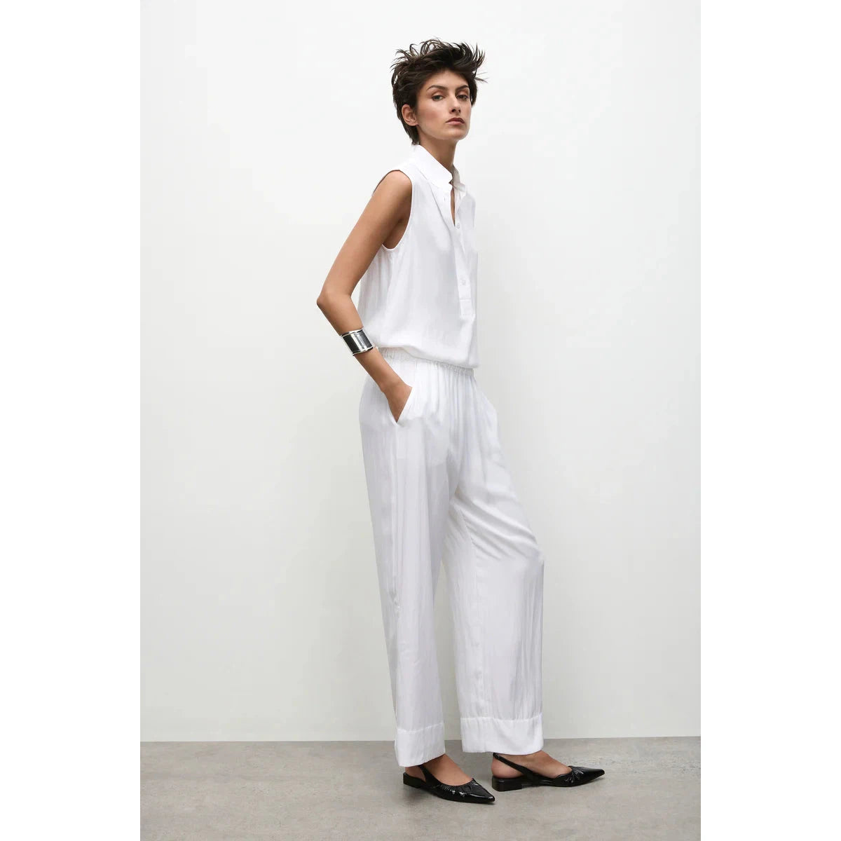 Mela Purdie Tab Slide Tank - White Mela Purdie Pisces Boutique