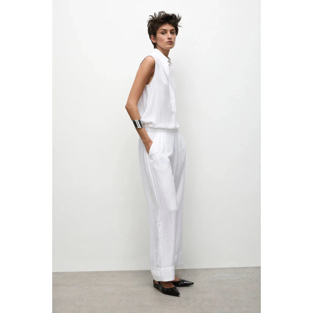 Mela Purdie Tab Slide Tank - White Mela Purdie Pisces Boutique